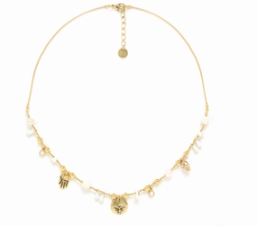 MALIA Multi-dangle Necklace (Ecru)