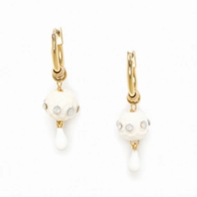 MALIA Small Creole (ecru) Earring