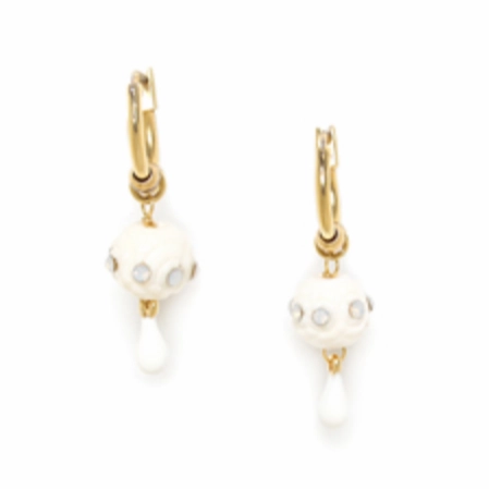 MALIA Small Creole (ecru) Earring