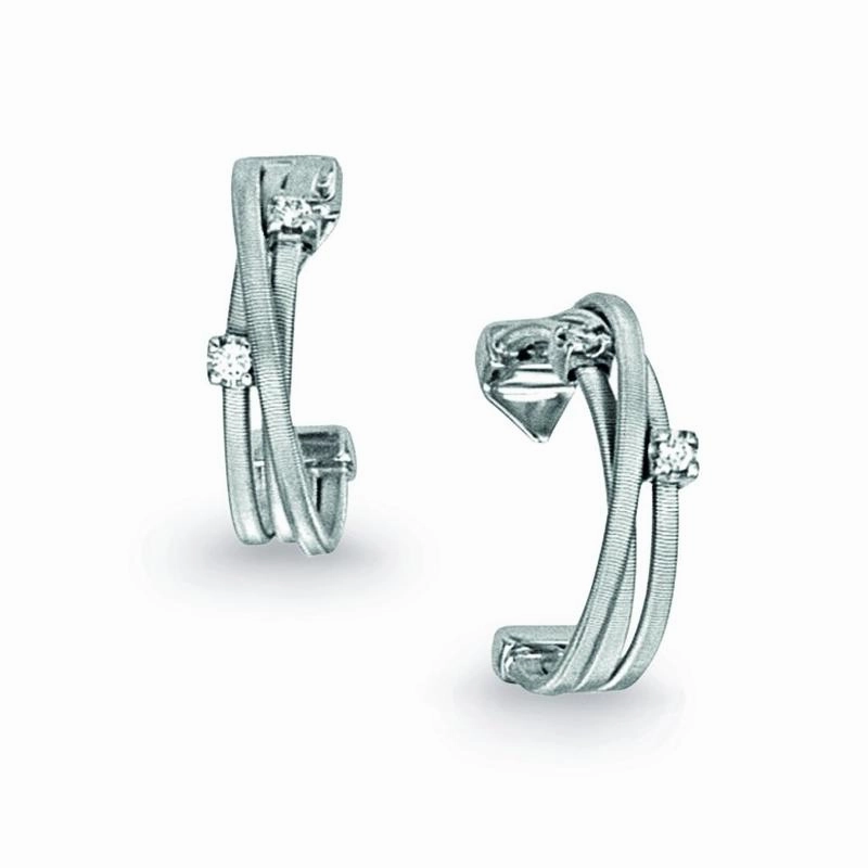 Marco Bicego Goa 18ct White Gold 0.12ct Diamond Earrings