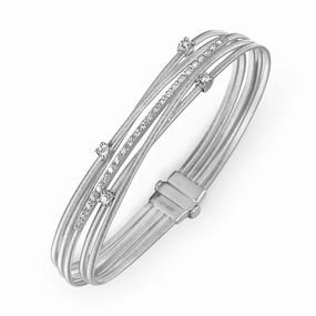 Marco Bicego Goa 18ct White Gold 0.29ct Diamond Five Strand Bracelet