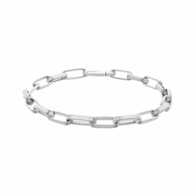 Marco Bicego Uomo 18ct White Gold Unisex Link Bracelet D