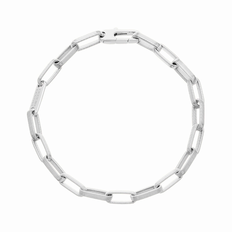 Marco Bicego Uomo 18ct White Gold Unisex Link Bracelet D