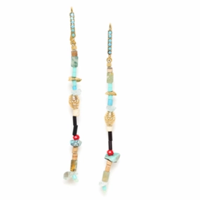 MARGAUX Long Earring with Crystallized Hook