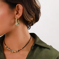 MARGAUX Openwork Creole with Dangles Earring
