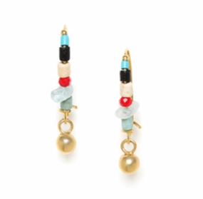 MARGAUX Woven Medium Hooks with Ball Dangle