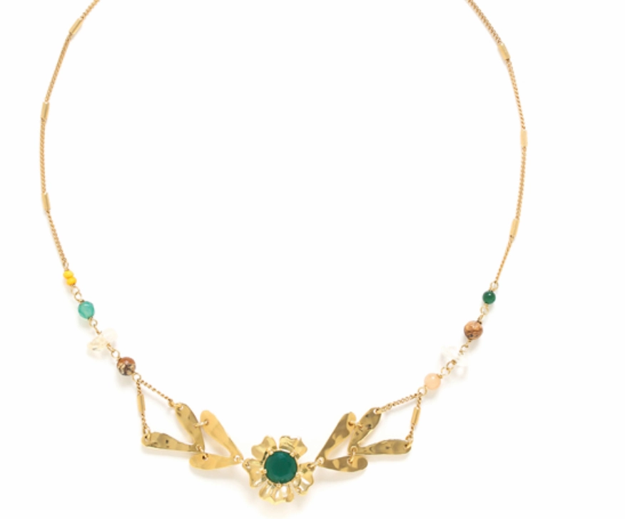 MATHILDE center flower necklace