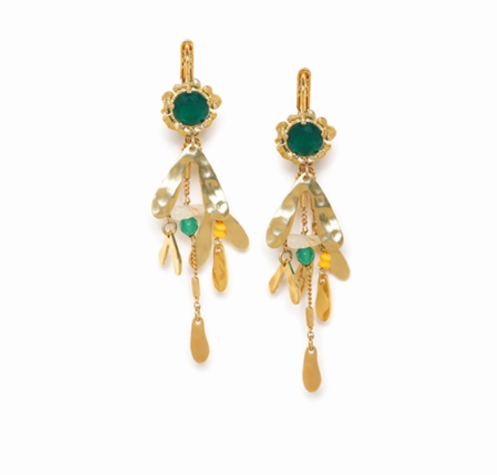 MATHILDE french hooks flower with dangles