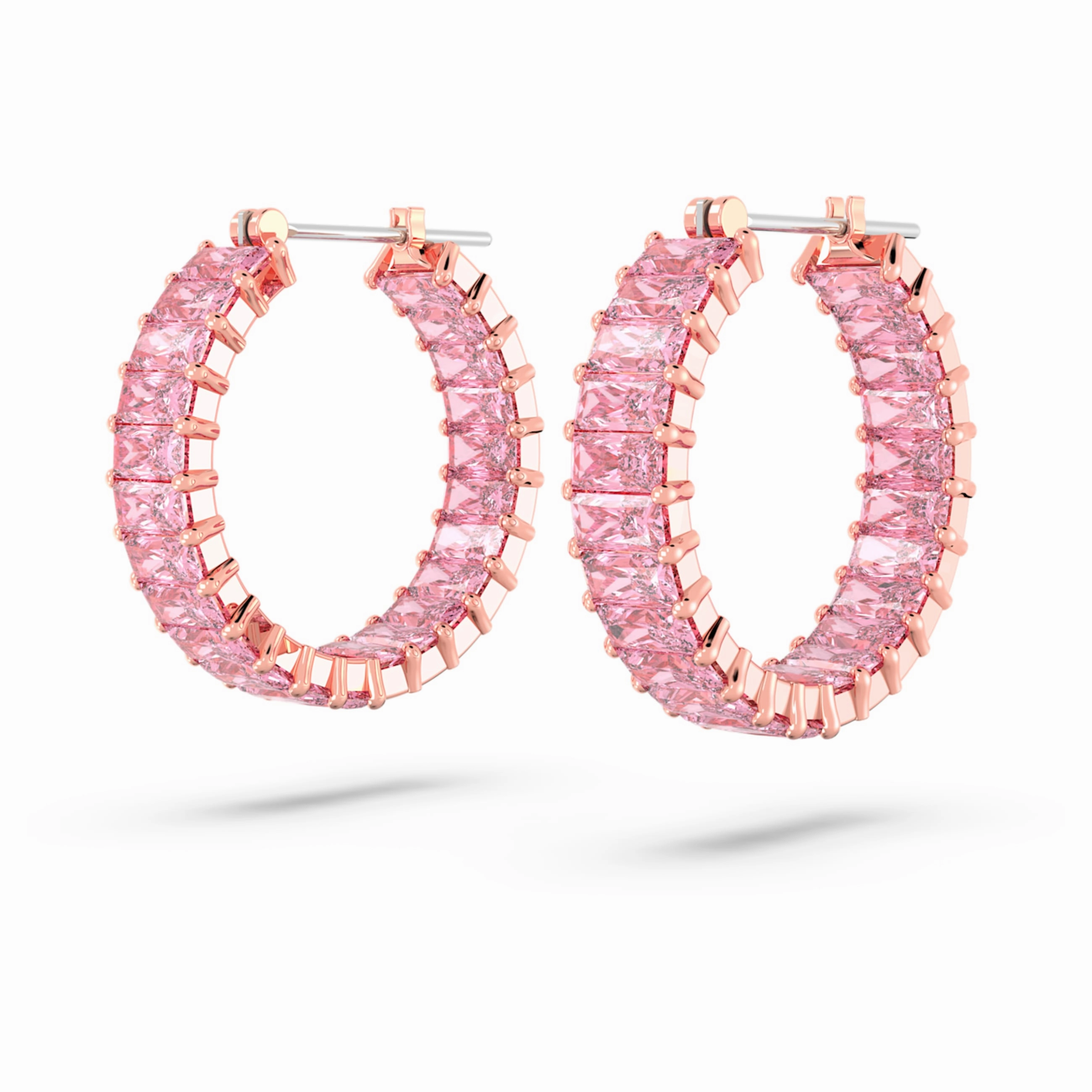 Matrix Pink hoop earrings