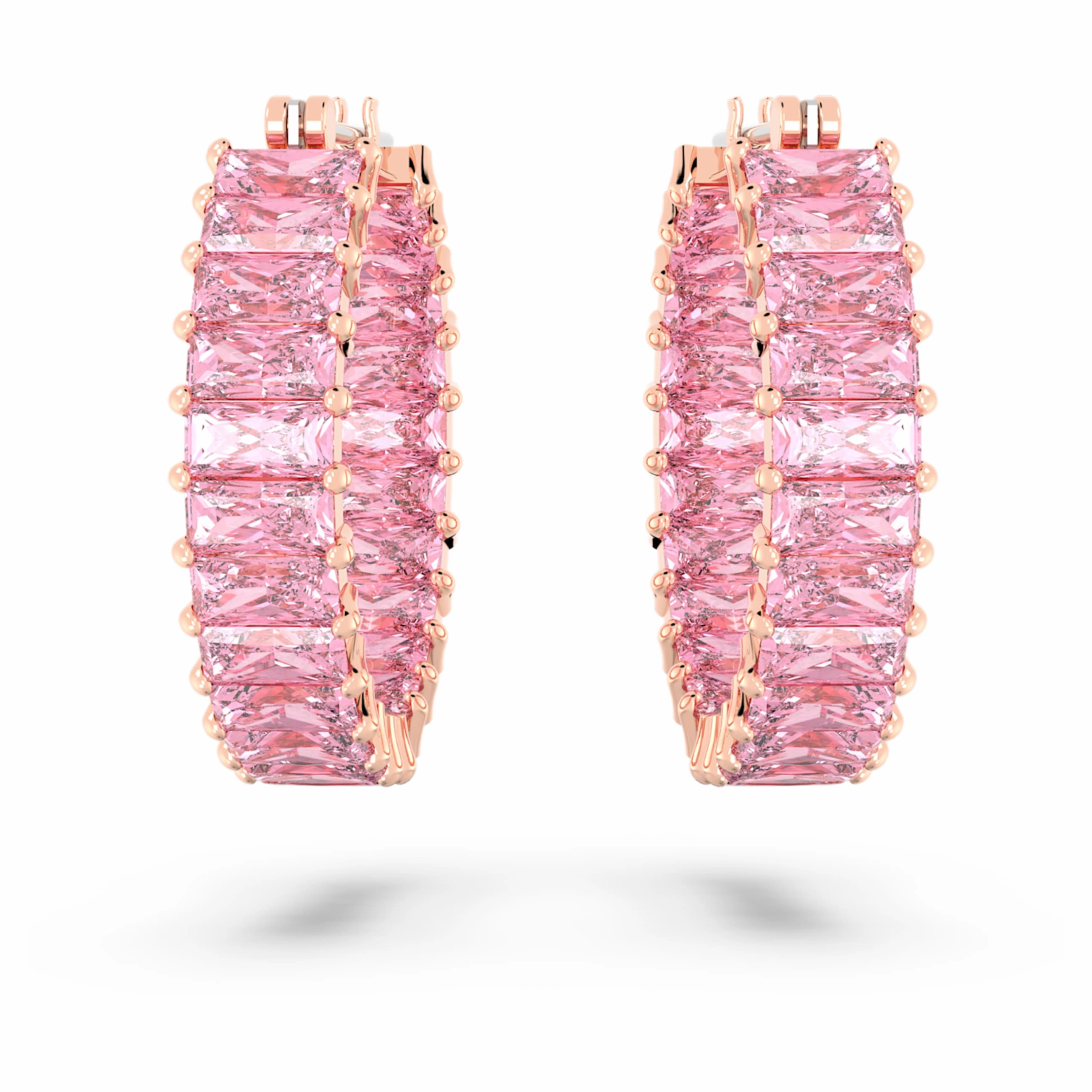 Matrix Pink hoop earrings