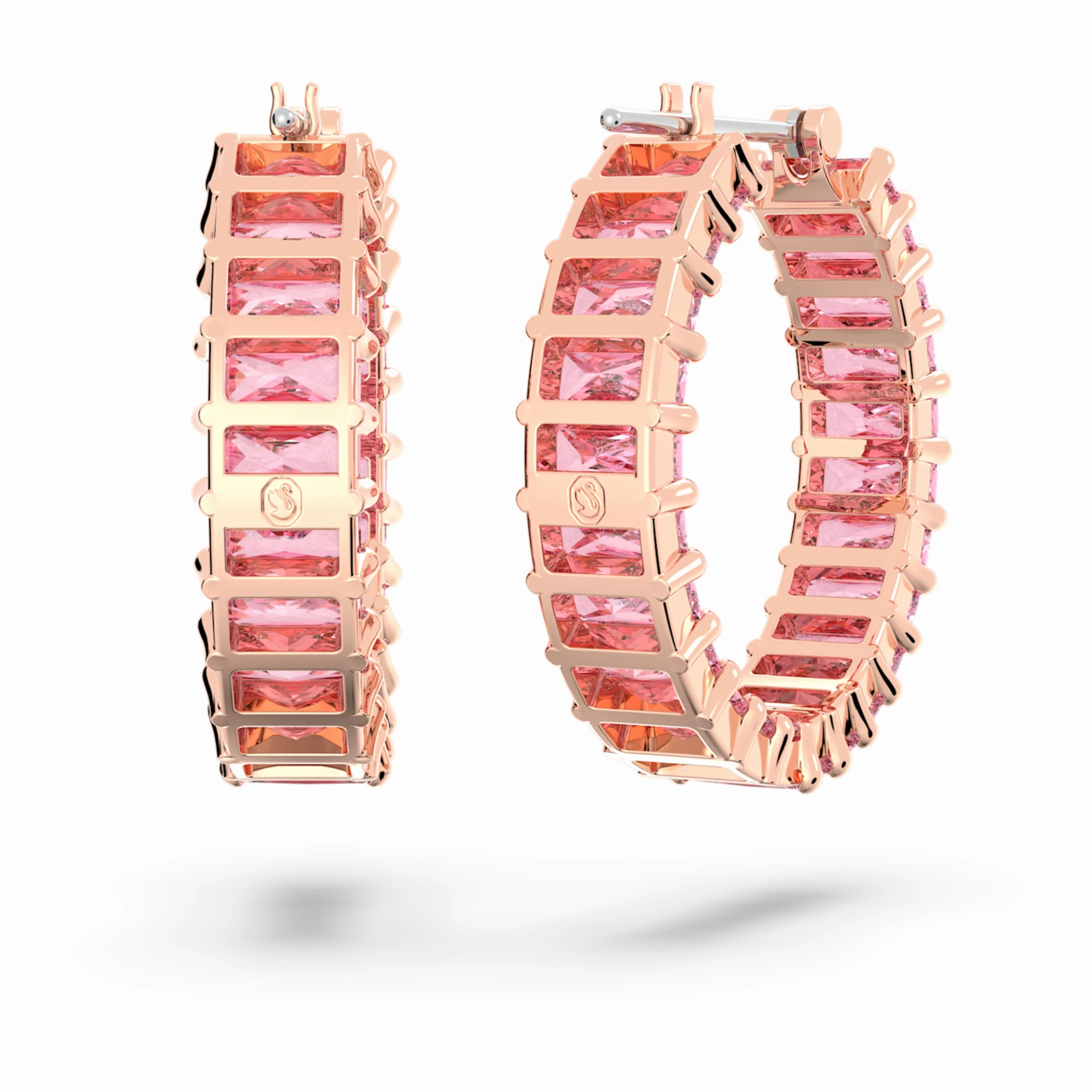 Matrix Pink hoop earrings