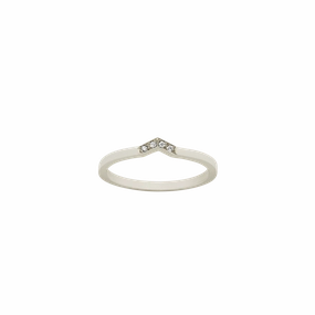 Meadowlark - Arrow Band - White Diamond - White Gold