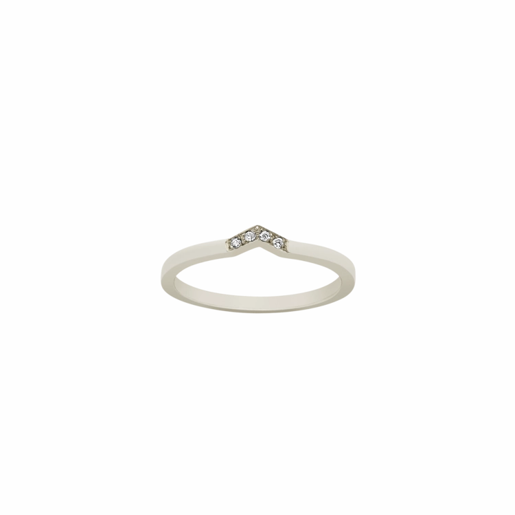 Meadowlark - Arrow Band - White Diamond - White Gold