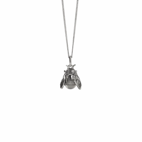 Meadowlark - Bee Charm Necklace Silver