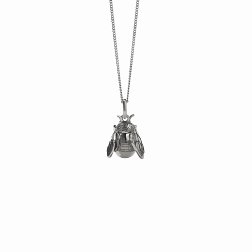 Meadowlark - Bee Charm Necklace Silver