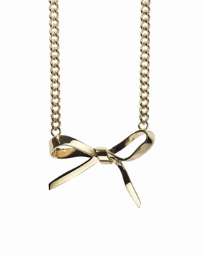 Meadowlark - Bow Necklace Large Gold Plated