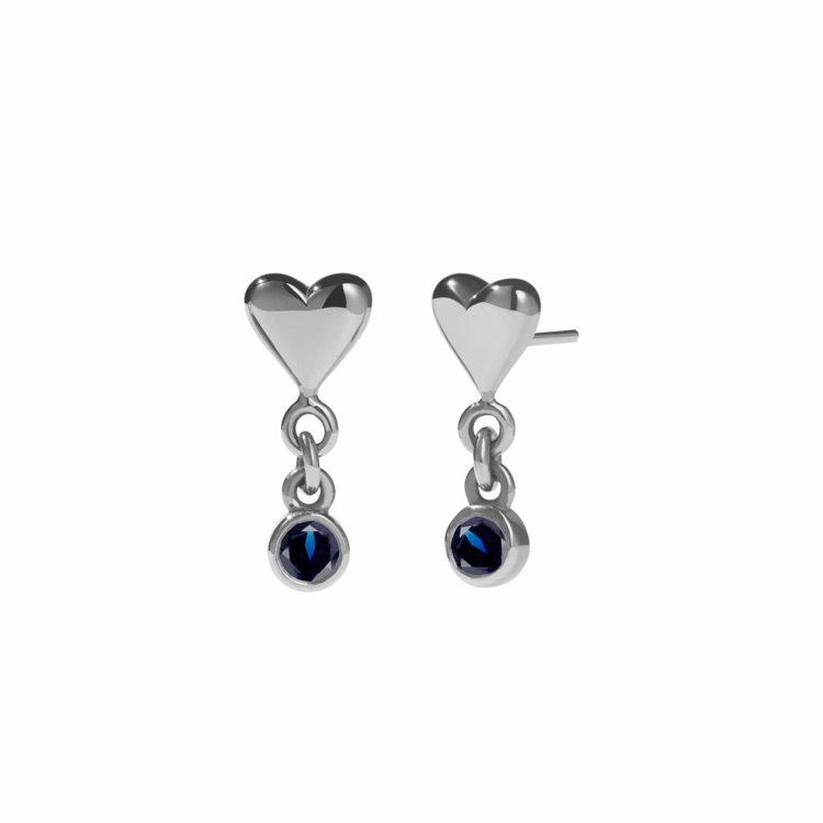 Meadowlark - Camille Stone Stud Earrings - Silver - Blue Sapphire