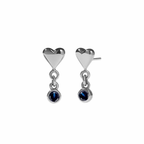 Meadowlark - Camille Stone Stud Earrings - Silver - Blue Sapphire