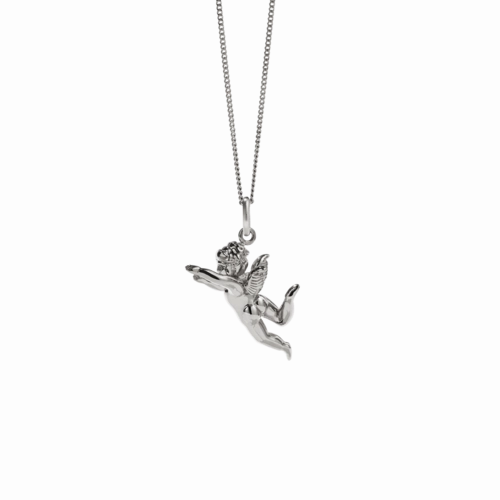 Meadowlark - Cherub Charm Necklace Silver