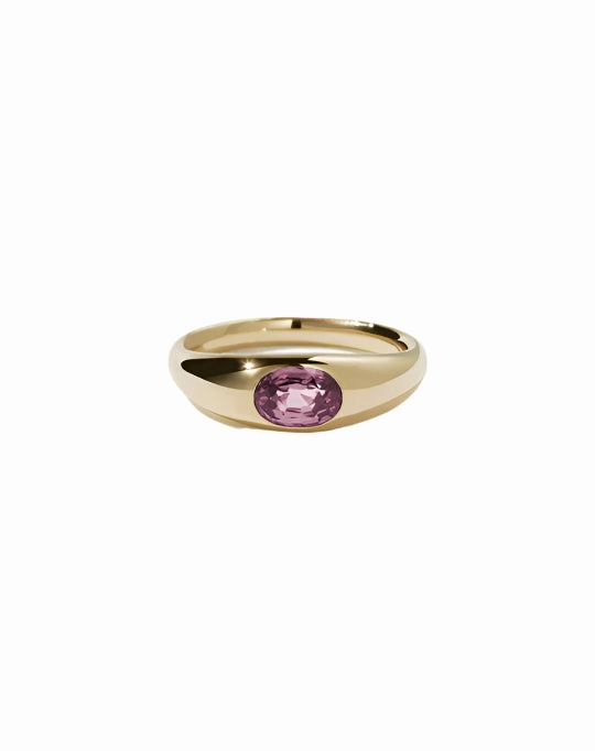 Meadowlark - Claude Ring with Pink Tourmaline 9ct Yellow Gold
