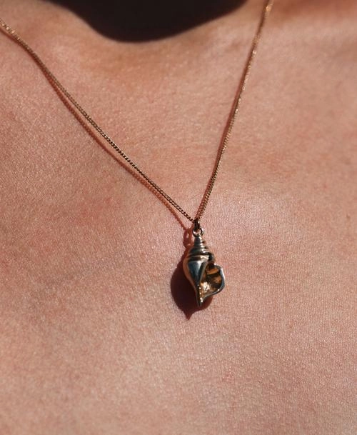 Meadowlark - Conch Charm Necklace - Sterling Silver