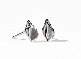 Meadowlark - Conch Stud Earrings Silver