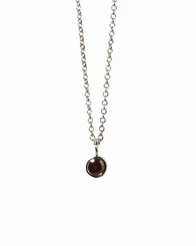 Meadowlark - Cosmo Charm Necklace Sterling Silver Garnet