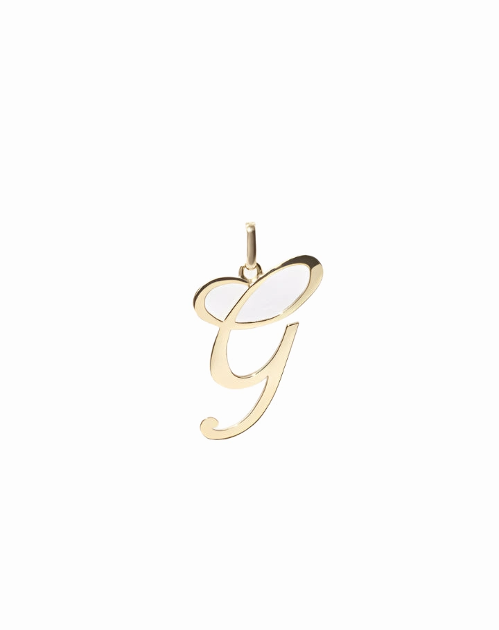 Meadowlark - Cursive Letter Charm Necklace "J" Gold Plated