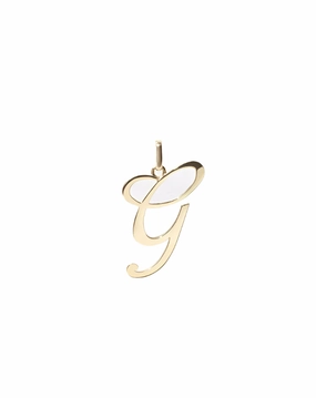 Meadowlark - Cursive Letter Charm Necklace "J" Gold Plated