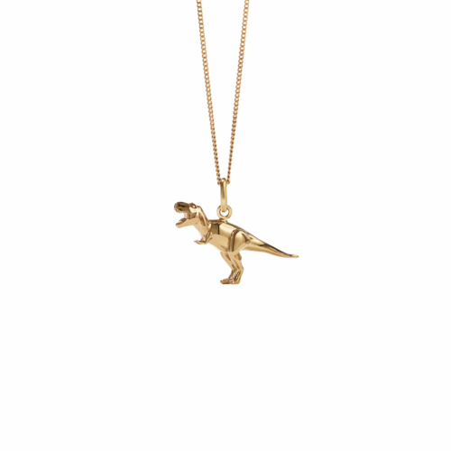Meadowlark - Dinosaur Charm Necklace Gold Plated