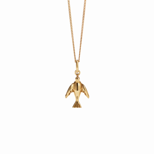 Meadowlark - Dove Charm Necklace Gold Plated