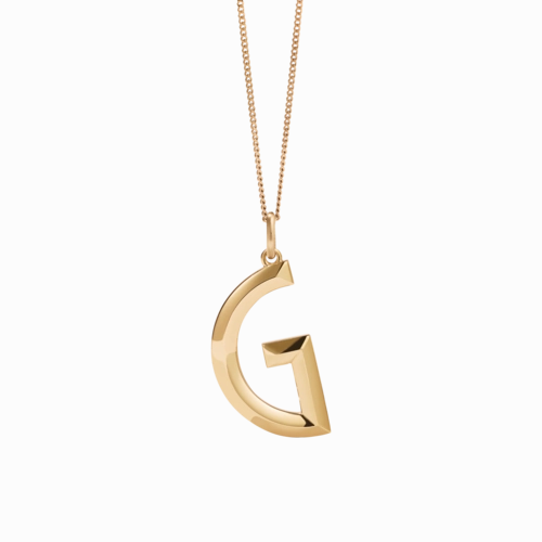 Meadowlark - Faceted Letter Necklace Gold Plated