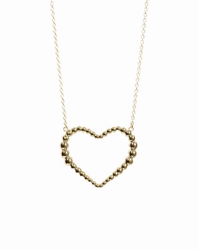 Meadowlark - Fizzy Heart Necklace Large GP