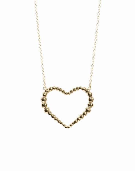 Meadowlark - Fizzy Heart Necklace Large GP