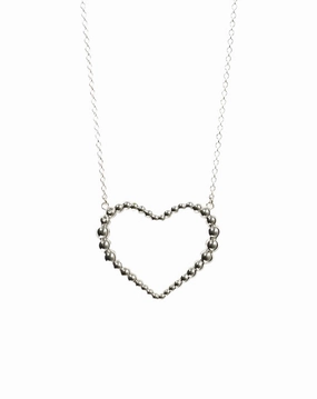Meadowlark - Fizzy Heart Necklace Large SS