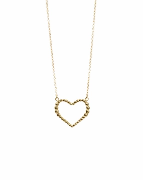 Meadowlark - Fizzy Heart Necklace Medium GP