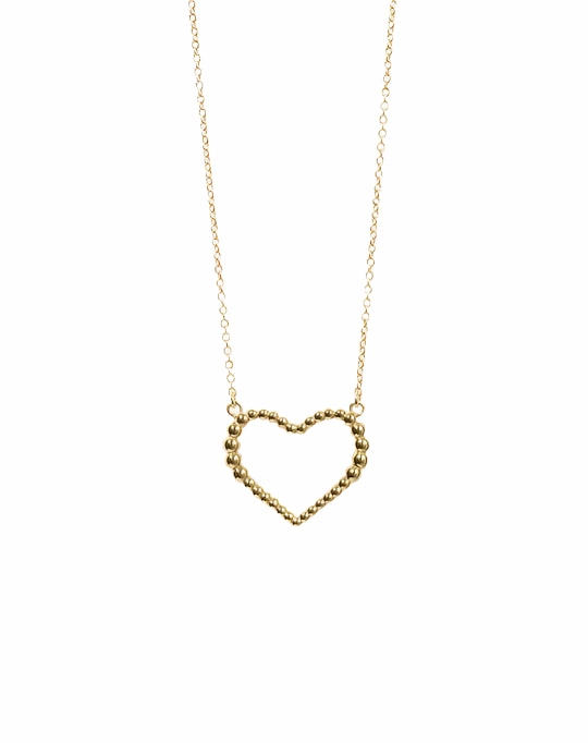 Meadowlark - Fizzy Heart Necklace Medium GP
