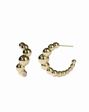 Meadowlark - Fizzy Hoops Medium Gold Plated