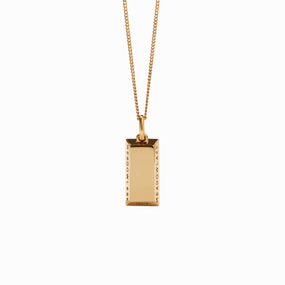 Meadowlark - Gold Bar Charm Necklace Gold Plated