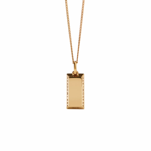 Meadowlark - Gold Bar Charm Necklace Gold Plated