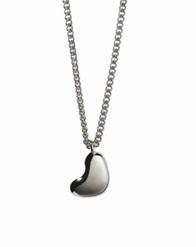Meadowlark - Lava Heart Necklace Small Silver