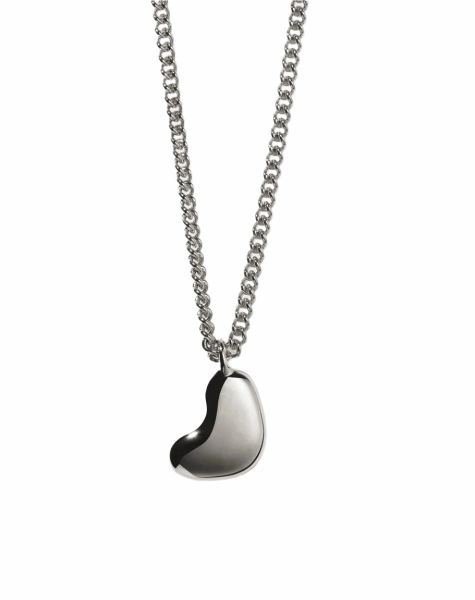 Meadowlark - Lava Heart Necklace Small Silver