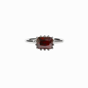 Meadowlark - Lucia Ring, Sterling Silver   Thai Garnet