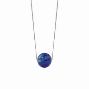 Meadowlark - Maya Necklace Large Sterling Silver With Blue Lapis on a 45cm chain