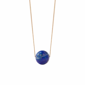 Meadowlark - Maya Necklace With Blue Lapis On A 50cm 9ct Yellow Gold Chain