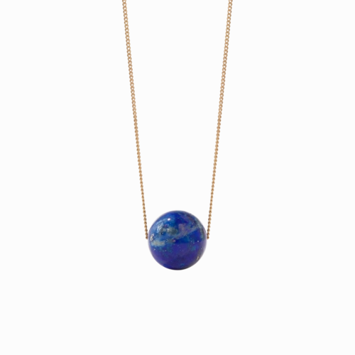 Meadowlark - Maya Necklace With Blue Lapis On A 50cm 9ct Yellow Gold Chain