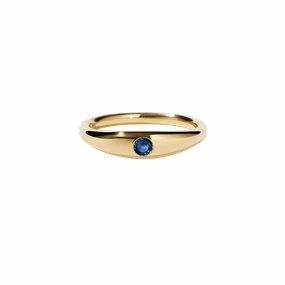 Meadowlark - Mini Claude Ring, 9ct Yellow Gold with Blue Sapphire