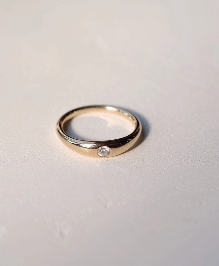 Meadowlark - Mini Claude Ring, Sterling Silver and Blue Sapphire