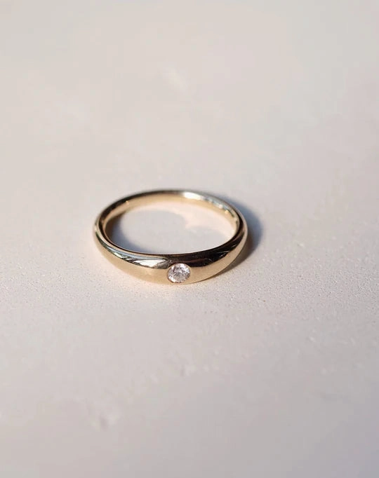 Meadowlark - Mini Claude Ring with Reclaimed White Diamond