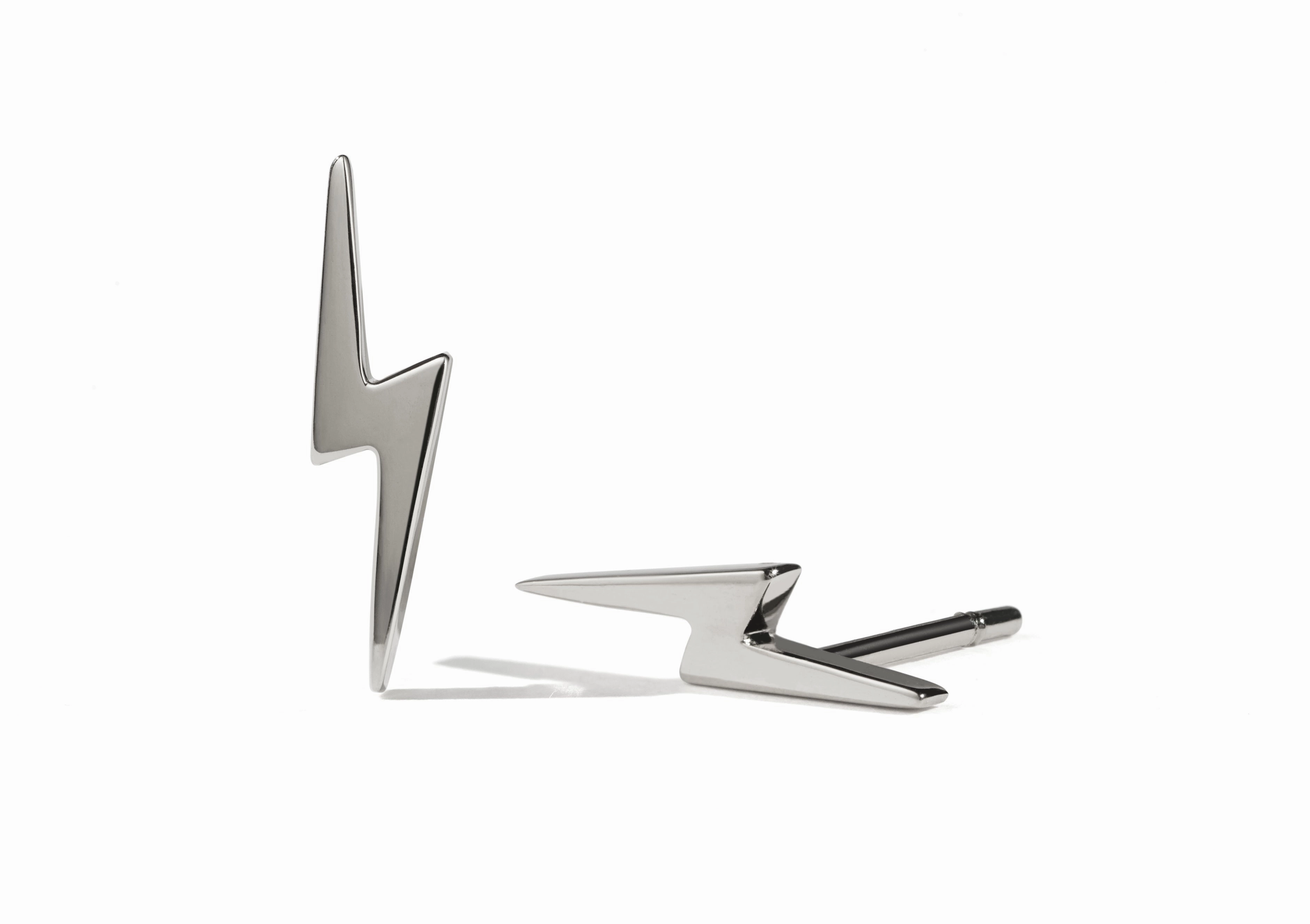 Meadowlark - NELL Lightening Bolt Stud Earrings Silver